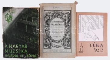 Egy nagy ládányi nagyrészt zenetörténeti, történelmi témájú könyv, különlenyomat