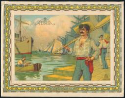 Az "Adria" levélpapír nagyméretű borítékja, Riegler József Ede papírgyárából, 17,5×22,5 cm