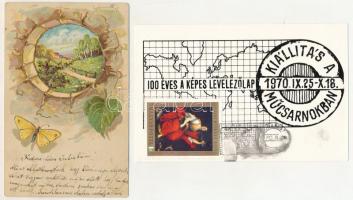 17 db főleg RÉGI motívum képeslap vegyes témában: katonai, üdvözlőlap, művészlap, vallás, gyerek, kö...