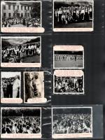 cca 1930-1940 9 db fotó román nacionalisták ünnepléséről, több fotón Dr. Hátcegán miniszter és azt őt karlendítéssel köszöntő vasgárdisták, 9×5,5 és 11,5×8,5 cm