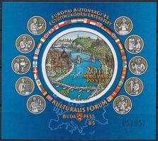 1985 Európai Bizottsági és Együttműködési Értekezlet (IX.) - Kulturális Fórum, Budapest vágott blokk (6.000)