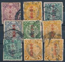 9 db régi kínai bélyeg