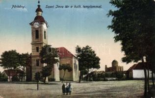 Párkány St Imre square catholic church and the Basilica of Esztergom