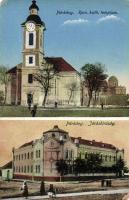 Párkány catholic church and regional court with the Basilica of Esztergom