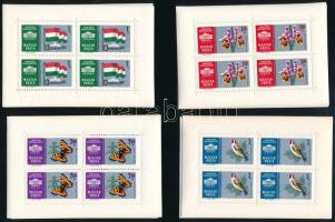 1961 Nemzetközi Bélyegkiállítás 3 db ezüst kisívsor