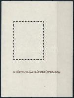 2002 Kossuth Lajos barna emlékív hátoldalán "A BÉLYEGVILÁG ELŐFIZETŐINEK 2002" felirattal