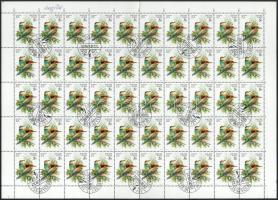 1990 Madarak XII. - Védett madaraink 5Ft hajtott ív a tervező, Varga Pál alárásával