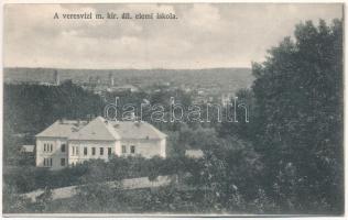 1916 Nagybánya, Baia Mare; Veresvízi m. kir. állami elemi iskola / elementary school in Valea Rosie