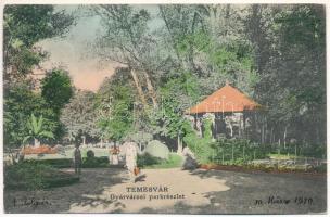 1910 Temesvár, Timisoara; Gyárvárosi park. Gerő Manó kiadása / park (EK)
