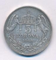 1900KB 5K Ag "Ferenc József" T:VF patina Adamo K7