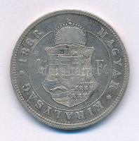 1883KB 1Ft Ag "Ferenc József / Barokk címer" T:VF,F patina Hungary 1883KB 1 Forint Ag "Franz Joseph / Baroque coat of arms" C:VF,F patina Adamo M15