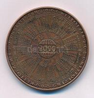 2000. "MÉE köszönti az Államalapítás ezredik évfordulóját" kétoldalas bronz naptárérem (42,5mm) T:AU
