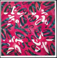 Pinczehelyi Sándor (1946-): Coca-Cola (cím nélkül), 2025. Print, papír, jelzett, hátoldala kiállítási meghívó, 20x20 cm.