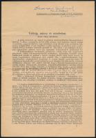 Dobrovits Aladár: Valóság, mítosz és szimbólum. Különlenyomat az Ethnographia-Népélet LVIII. évfolyamából. Devecseri Gábornak DEDIKÁLT! Bp., Stephaneum. Tűzött papírkötés, hajtott.