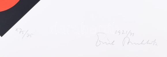 Erich Buchholz (1891-1972): Konstruktivista kompozíció (cím nélkül), 1921-1971. Szitanyomat, papír. ...