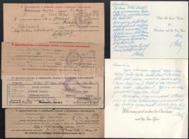 cca 1945-1970 Reismann Mariann (1911-1991) fotóművész iratai sok saját kezű aláírással