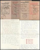 cca 1945-1970 Reismann Mariann (1911-1991) fotóművész iratai sok saját kezű aláírással