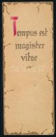 "Tempus est magister vitae" feliratú kézzel készített könyvjelző. 16×6 cm