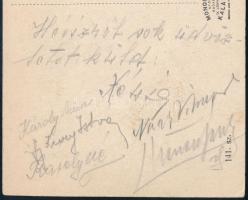 cca 1940 Hévizi képeslap nagybaczoni Nagy Vilmos (1884-1976) honvédelmi miniszer saját kezű aláírásá...