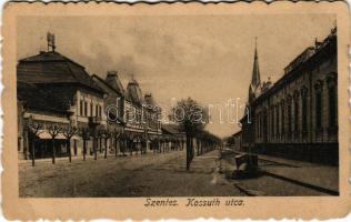 1927 Szentes, Kossuth utca, Brüll Áruház, üzletek. Mester János kiadása (EB)