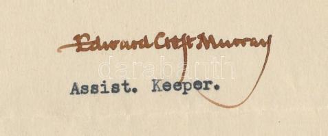 1948 Edward Croft-Murray (1907-1937) brit muzeológus saját kézzel aláírt levele