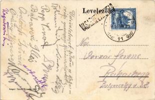 Kakasszékfürdő (Orosháza), strand, fürdőzők + "VÁSÁRHELYKUTAS" "MAGYAR KIRÁLYI MOZGÓP...