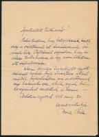 1958 Both Béla (1921-2001) dandártábornok saját kézzel írt levele