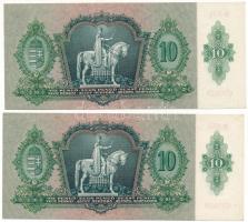 1936. 10P (2x) sorszámkövetők "B 634 070427 - B 634 070428" T:XF
Adamo P9
