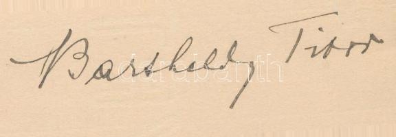 1920 Bartholdy Tibor (1894-1969) diplomata aláírt levele