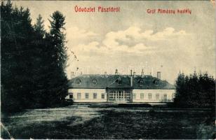 Pásztó, Gróf Almássy (Almásy) kastély. W.L. Bp. 966. Hollósi Gyula kiadása (EB)