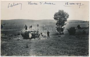 1919 Anina, Stájerlakanina, Stájerlak, Steierdorf; Plaine d'Anina / Aratás az aninai síkságon / harvest. photo