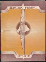 1932 Emlékfüzet Herczeg Ferenc 70. születésnapja alkalmából, hajtott, 16p
