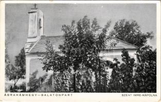Ábrahámhegy, Balatonpart, Szent Imre kápolna. Nádasdy János felvétele (EK)