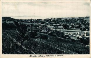 1929 Ábrahámhegy, látkép, háttérben a Balaton