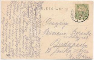 1906 Déva, Fő tér, Schumann Ernő üzlete, szálloda és kávéház, vár / main square, shops, hotel and ca...