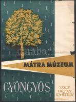 cca 1960 Mátra Múzeum Gyöngyös, volt Orczy Kastély plakát, hajtott, hiányokkal, 38×27 cm