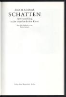 Ernst H. Gombrich: Schatten. Ihre Darstellung in der abendländischen Kunst. Berlin, 1996, Klaus Wage...