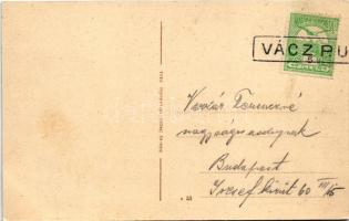 Vác, Hübschl építész villái a dunaparti korzón. Báskay Dezső fényképész + "VÁCZ P.U." (apr...