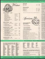 cca 1968 Wienerwald bajor étterem étlapja