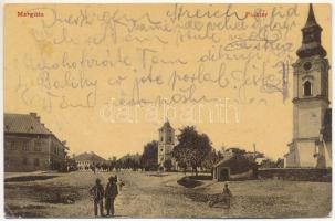 1915 Margitta, Marghita; Piactér, templomok. Fisch Lipót kiadása 2270. (W.L. ?) / market square, churches (EK)