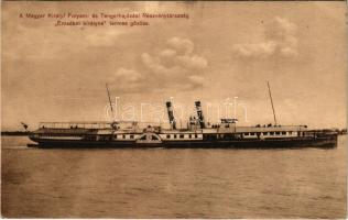 A Magyar Királyi Folyam- és Tengerhajózási Részvénytársaság (MFTR) "Erzsébet királyné" termes gőzöse, gőzhajó / Hungarian passenger steamship (EB)
