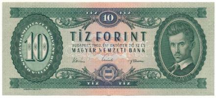 1962. 10Ft "A 719 182791" T:F szép papír Adamo F6