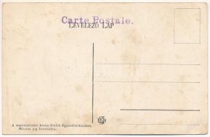 1912 Nagyszalonta, Salonta; Csonkatorony, kapu, Arany János. Szecessziós-iniciálés lap / tower, gate...