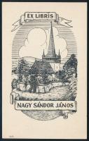 Nagy Dezső (1911-1981): Ex libris Nagy Sándor János, 1967. Klisé, papír, jelzett a klisén, 9,5x6 cm.