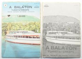 1980, 1989 A Balaton turistatérképe, 2 db, kiadja: Cartographia, jó állapotban