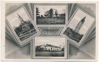 1941 Biharpüspöki, Bischof Bihar, Episcopia Bihor; templomok, országzászló. Hangya szövetkezet kiadása / churches, Hungarian flag (EM)