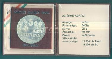 1984. 500Ft Ag "Los Angeles-i olimpia" T:BU Csak 8000db! Eredeti tokban, tanúsítvánnyal!