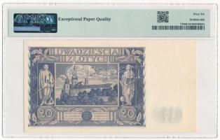 Lengyelország 1936. 20Zl "AM2058570" eredeti PMG tokban T:UNC (66 Gem Uncirculated)
Polan...