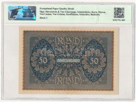 Német Birodalom / Weimari Köztársaság 1919. 50M "MG 065387" TQG tokban T:UNC (66 Gem Uncir...