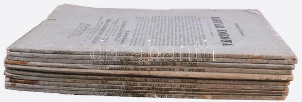 Uj Magyar Sion. Egyházirodalmi folyóirat. Tizedik évi folyam 1-12. szám. 12 db). Esztergom, 1879. Horák Egyed. Kiadói papíborítóval, mind jó állapot,